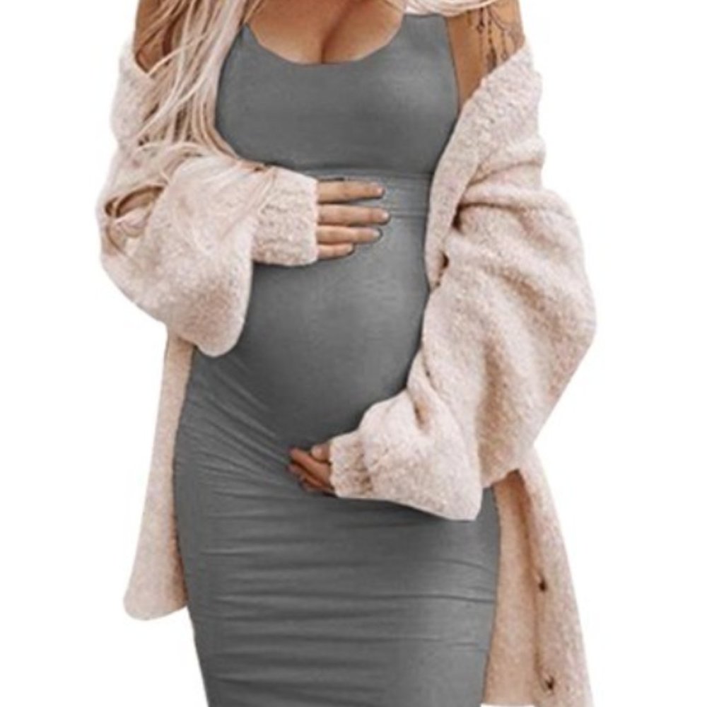 Women's Maternity Sleeveless Bodycon Dress